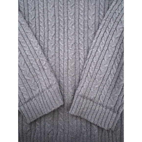 VTG Eddie Bauer Sweater Mens X-Large Navy Cable Knit Wool Grandpa Fisherman 90s - Picture 8 of 16